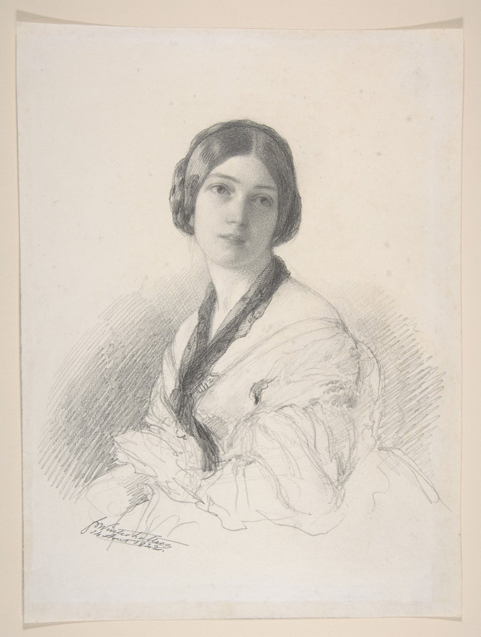 Portræt af baronesse Gudin, født Margareth Louis Hay af Franz Xaver Winterhalter