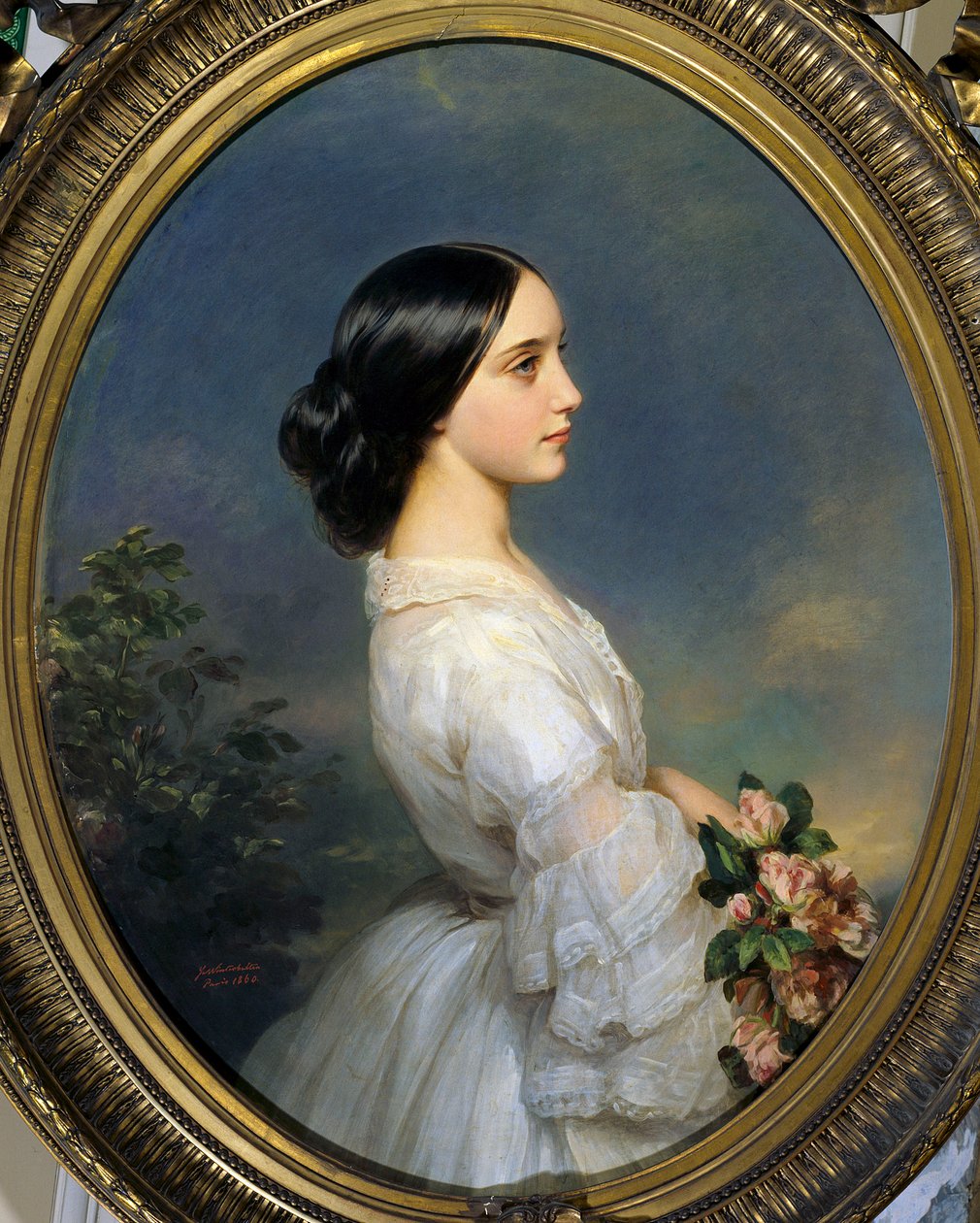 Portræt af Carmen Ida Aguado (1847-1880). Maleri af Francois Xaver Winterhalter (1806-1873) af Franz Xaver Winterhalter
