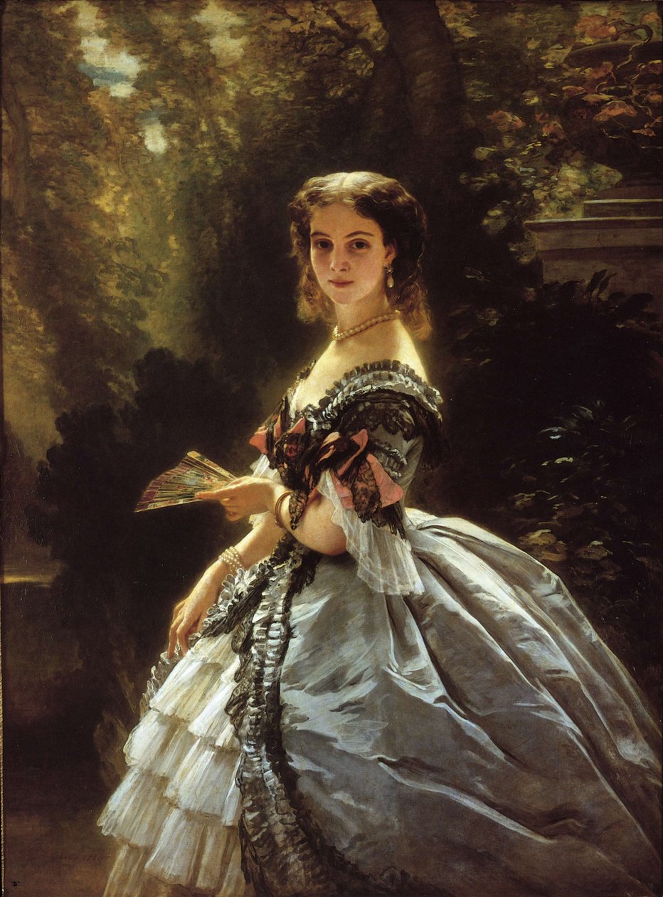 Portræt af grevinde Elizabeth Esperovna Trubetskaya, født Belosselskaya-Belozerskaya 1834-1907, 18 af Franz Xaver Winterhalter