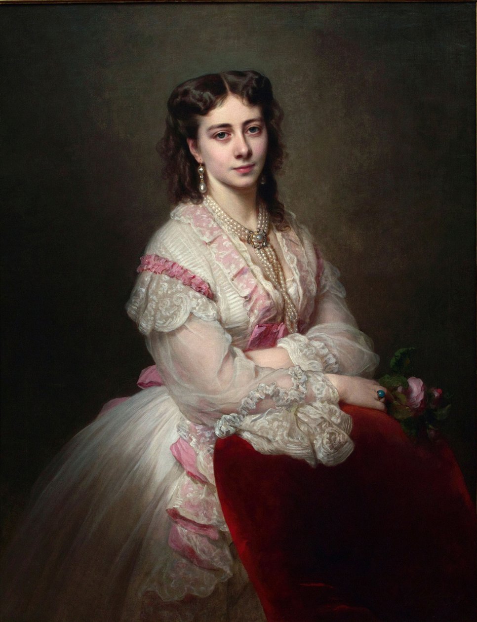 Portræt af grevinde Maria Branicka 1843-1918, geb. Prinsesse Sapieha, 1865 af Franz Xaver Winterhalter