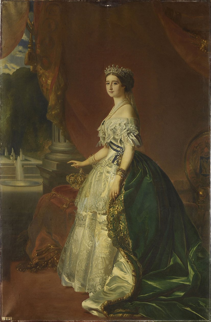 Portræt af Eugénie de Montijo 1826-1920, franskmændenes kejserinde, 1853 af Franz Xaver Winterhalter