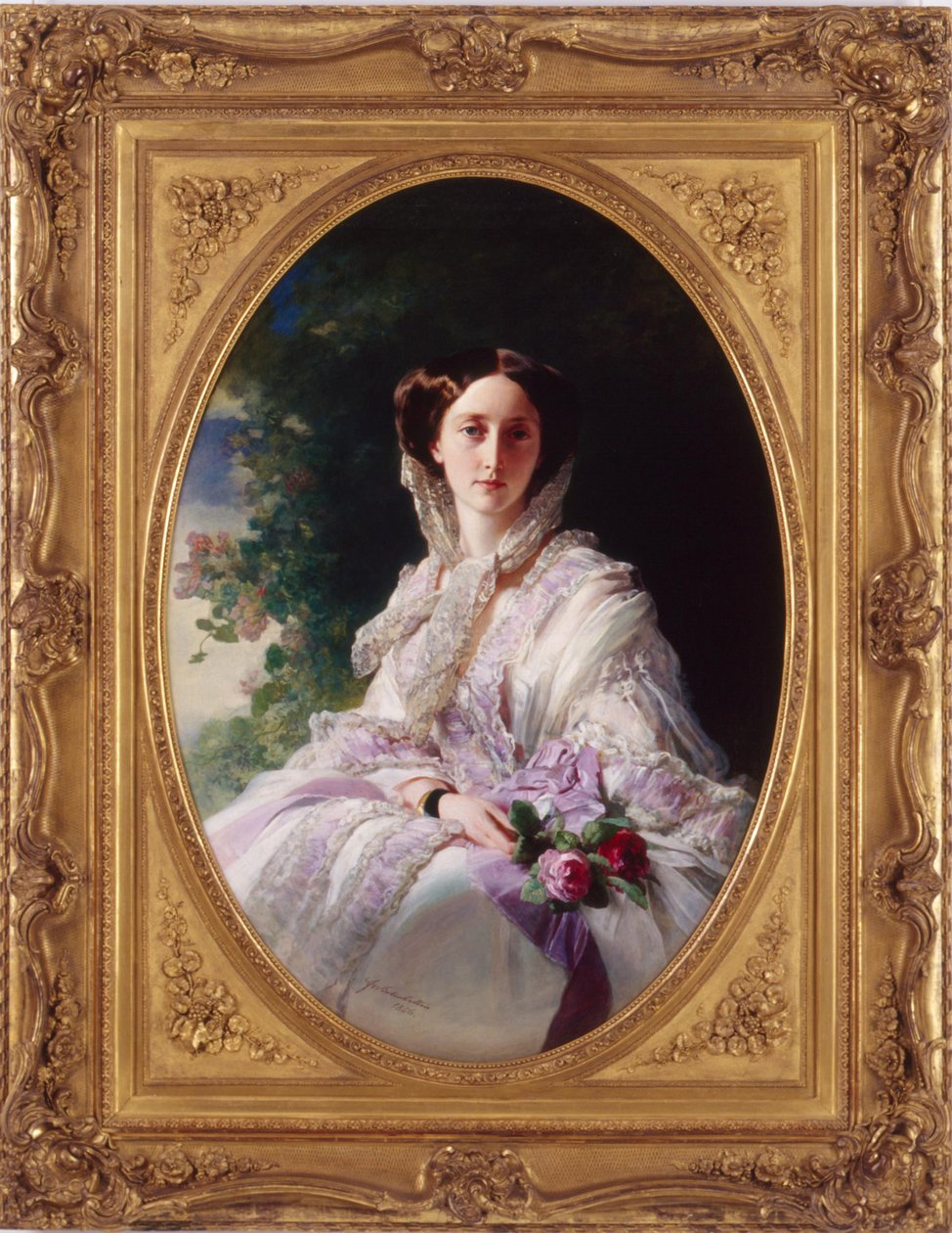 Portræt af storhertuginde Olga Nikolaevna af Rusland 1822-1892, dronning af Württemberg, 1856 af Franz Xaver Winterhalter