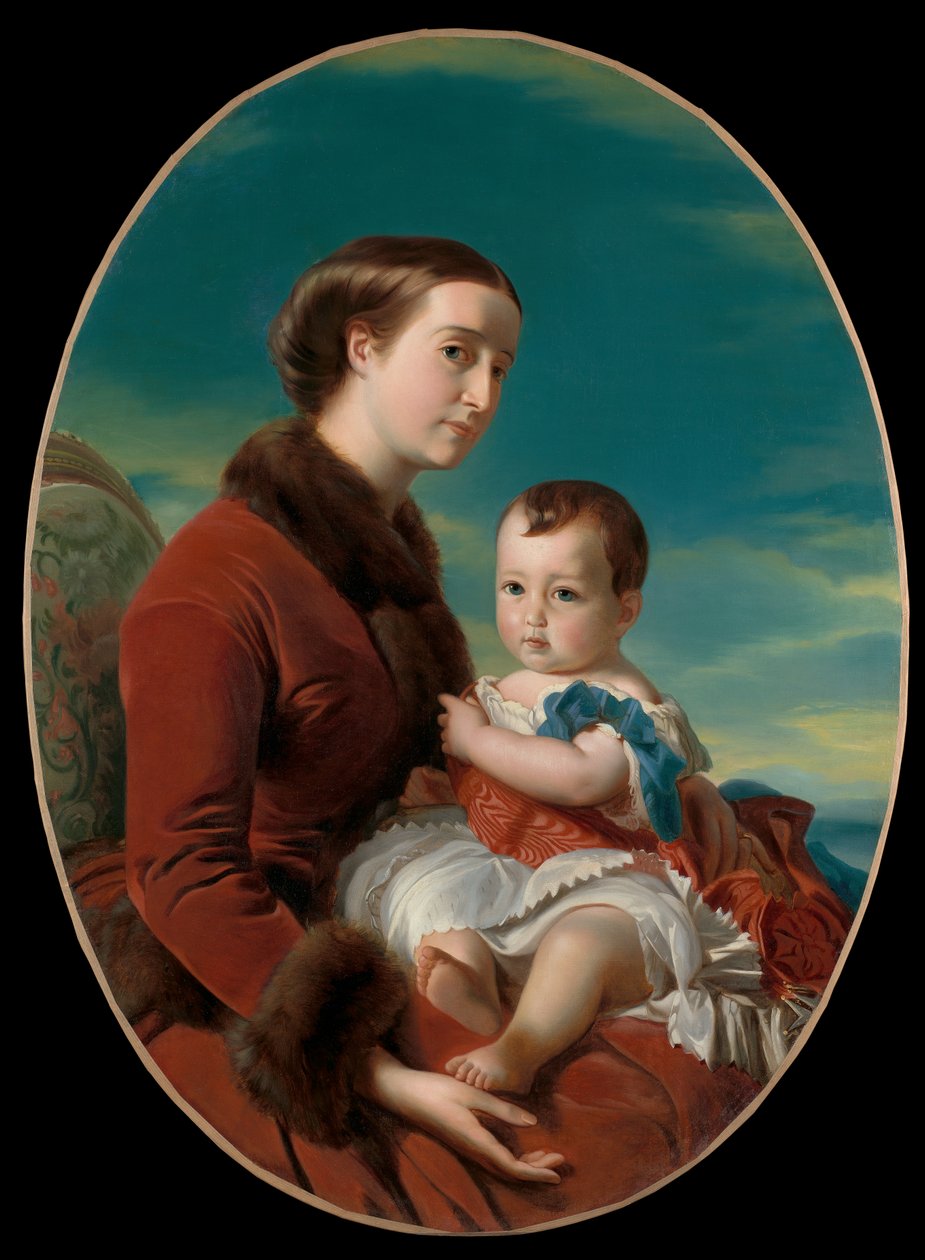 Portræt af Imperatrice Eugenie med prins Imperial af Franz Xaver Winterhalter