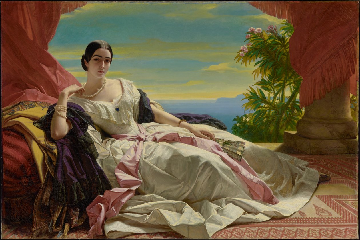 Portræt af Leonilla, prinsesse af Sayn-Wittgenstein-Sayn af Franz Xaver Winterhalter