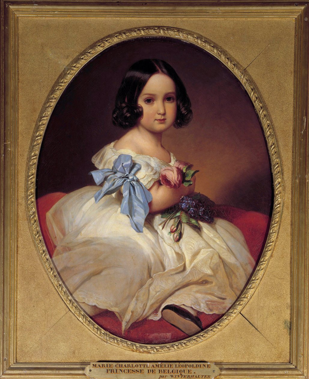 Portræt af Marie Charlotte Amelie af Sachsen, Imperatrice af Mexico (1840-1927) Maleri af Xaver Winterhalter (1806-1873) 1842 Søn. 0,72x0,58 m af Franz Xaver Winterhalter