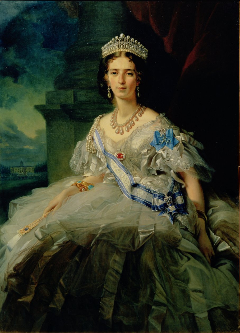Portræt af prinsesse Tatiana Alexanrovna Yusupova af Franz Xaver Winterhalter