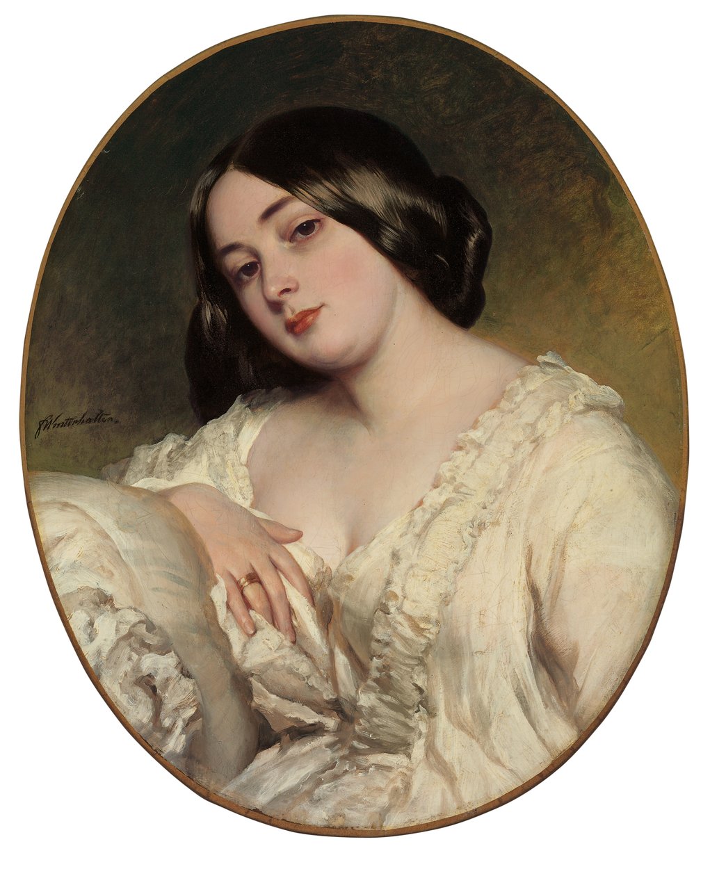 Portræt af en dame af Franz Xaver Winterhalter