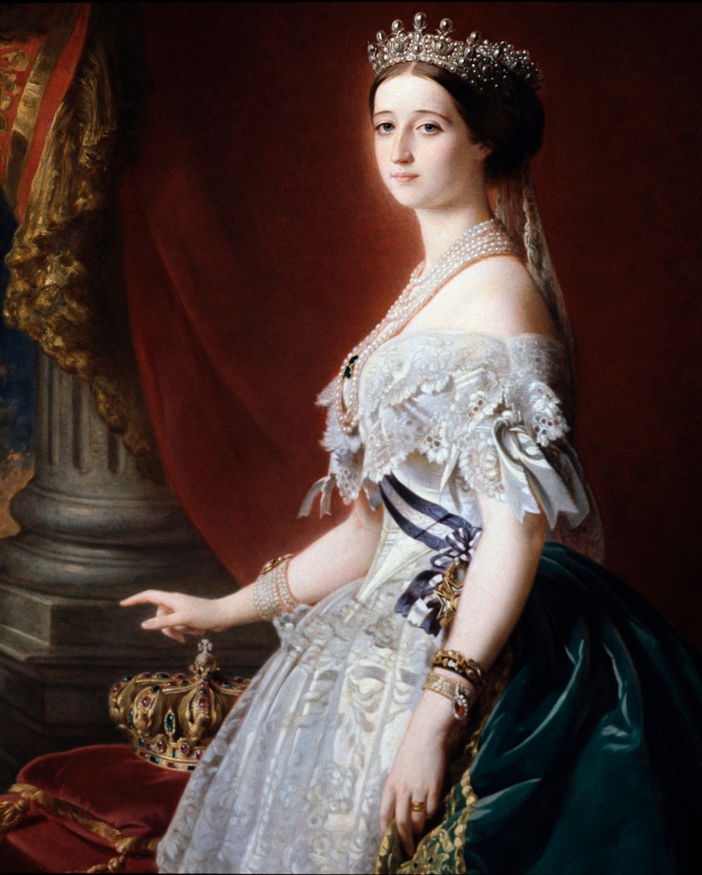 Portræt af imponen af ​​Frankrig Eugenie (Eugenia de Montijo af Franz Xaver Winterhalter