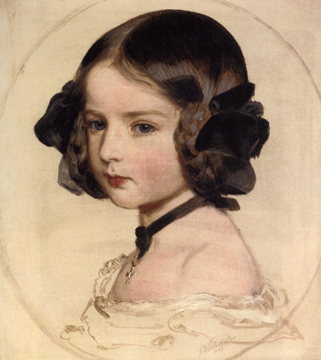 Prinsesse Clotilde af Sachsen-Coburg og Gotha, 1846-1927, 1855. af Franz Xaver Winterhalter
