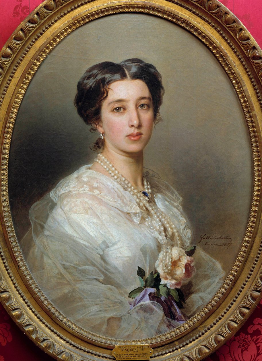 Prinsesse Gagarin Stourza Maleri af Xaver Winterhalter (1806-1873) 1857 Firenze Museum of Fine Arts af Franz Xaver Winterhalter