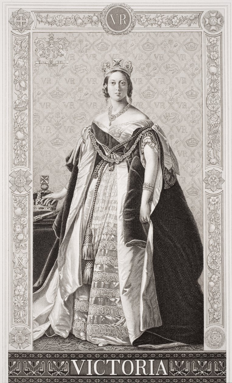 Dronning Victoria (1819-1901) fra `Illustrationer af engelsk og skotsk historie