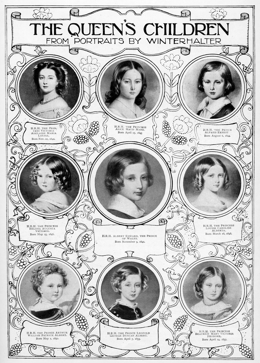 Dronning Victorias børn, midten af det 19. århundrede. af Franz Xaver Winterhalter