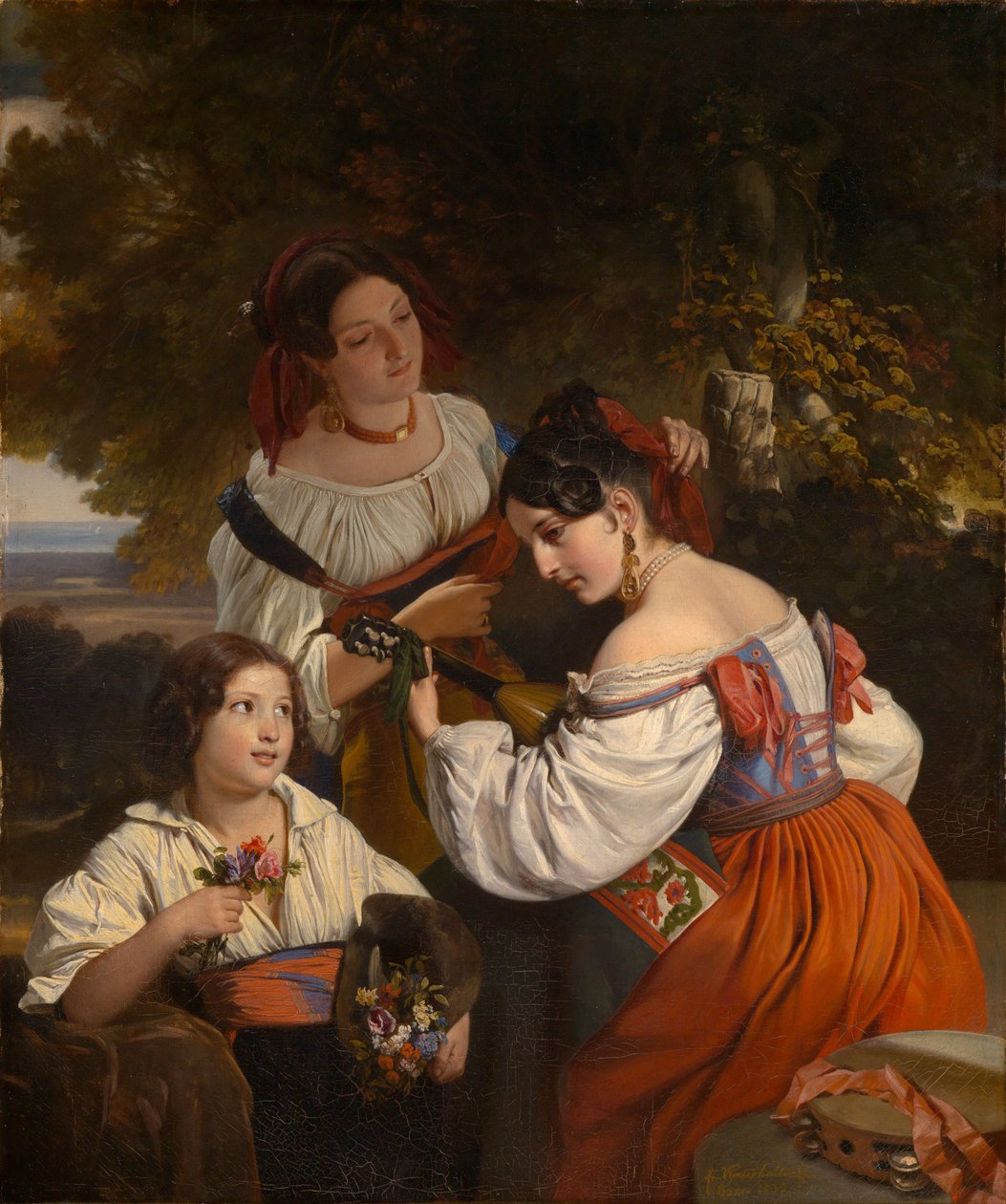Romersk genrescene af Franz Xaver Winterhalter