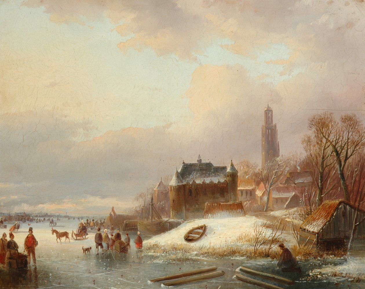 Snescene i Holland af Franz Xaver Winterhalter
