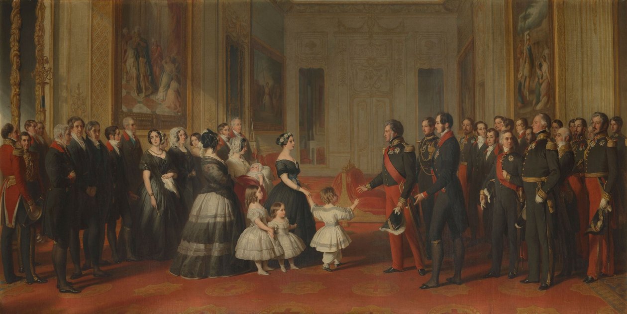 Modtagelsen af Louis-Philippe, den franske konge, på Windsor Castle, 8. oktober 1844 af Franz Xaver Winterhalter