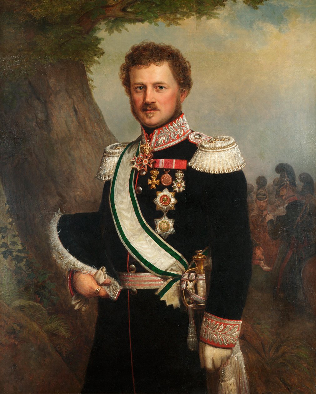 Portræt af Emil, Prins af Hessen og af Rhinen 1790-1858, ca. 1850. af Franz Xaver Winterhalter School of .