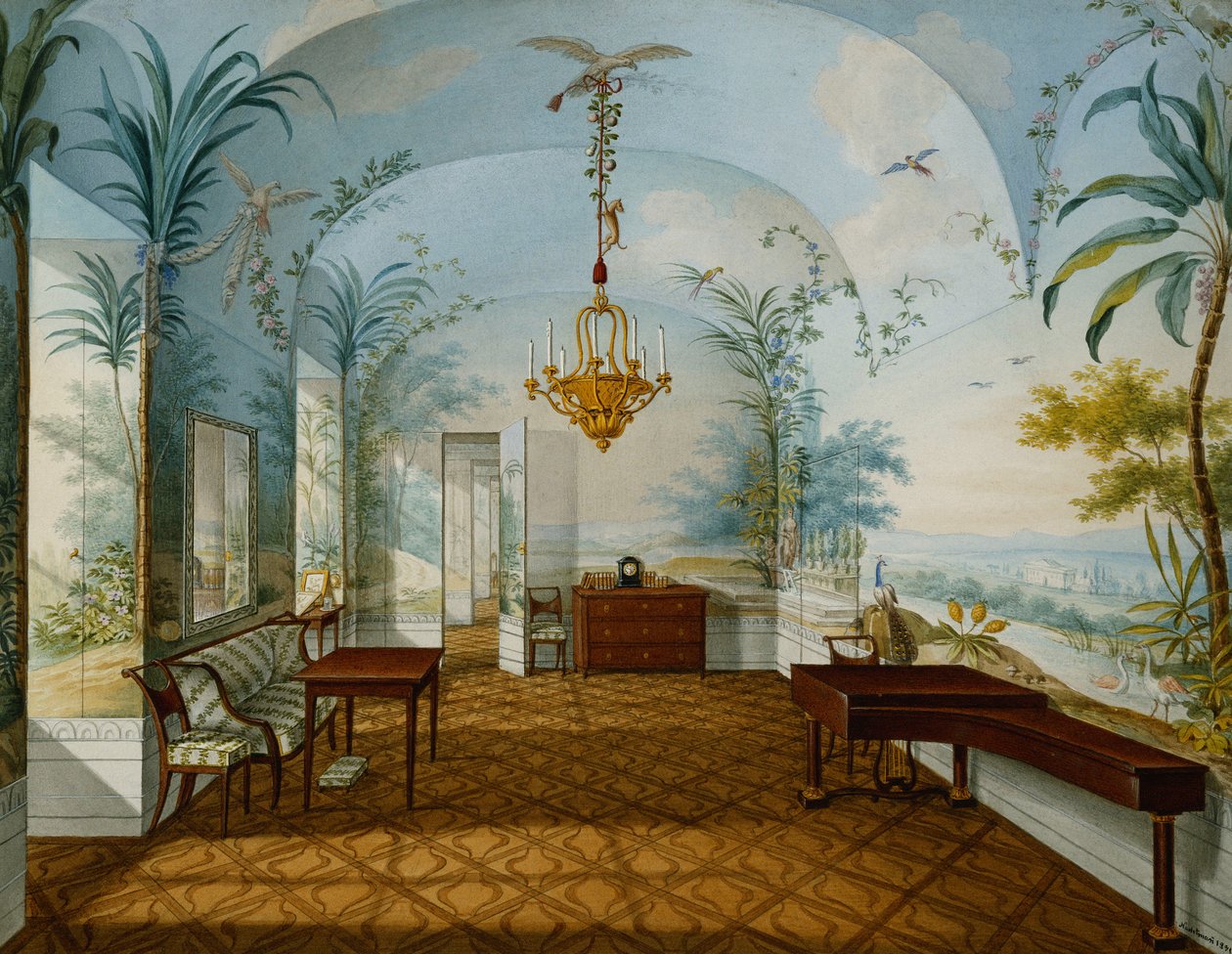 Malet salon i slottet Schönbrunn kaldet Marian