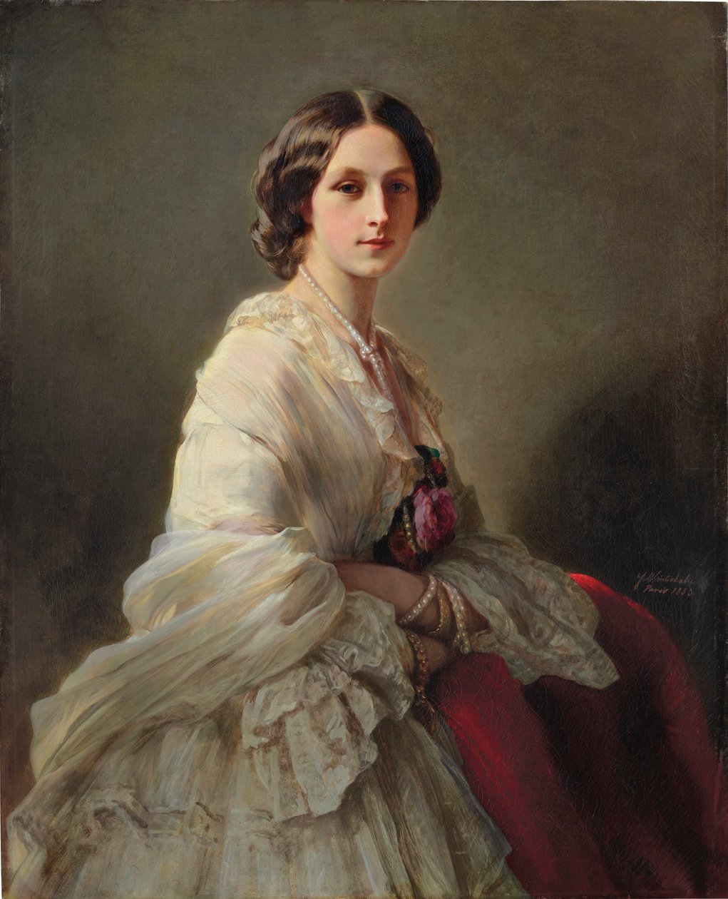 Portræt af grevinde Elena Ivanovna Orlova-Denisova, født Tchertkova 1830-1891, 1853. af Franz Xaver Winterhalter