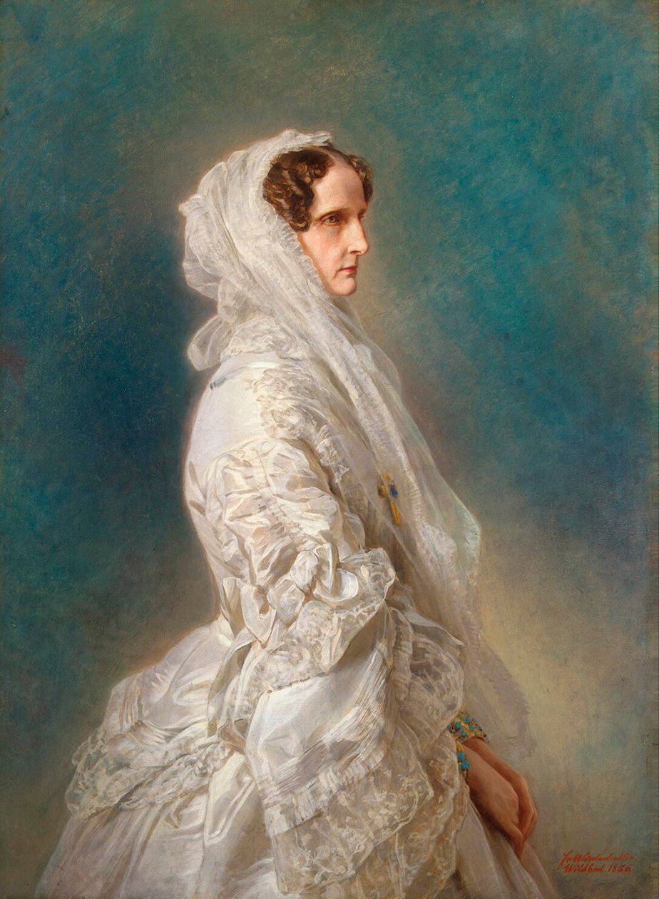 Portræt af kejserinde Alexandra Fyodorovna Charlotte af Preussen, 1856. af Franz Xaver Winterhalter