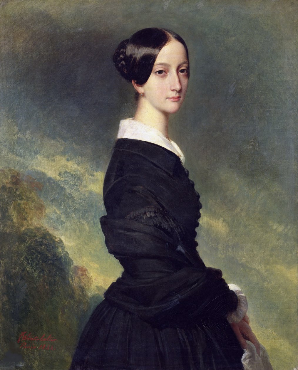 Portræt af prinsesse Francisca af Brasilien 1824-1898, 1844. af Franz Xaver Winterhalter