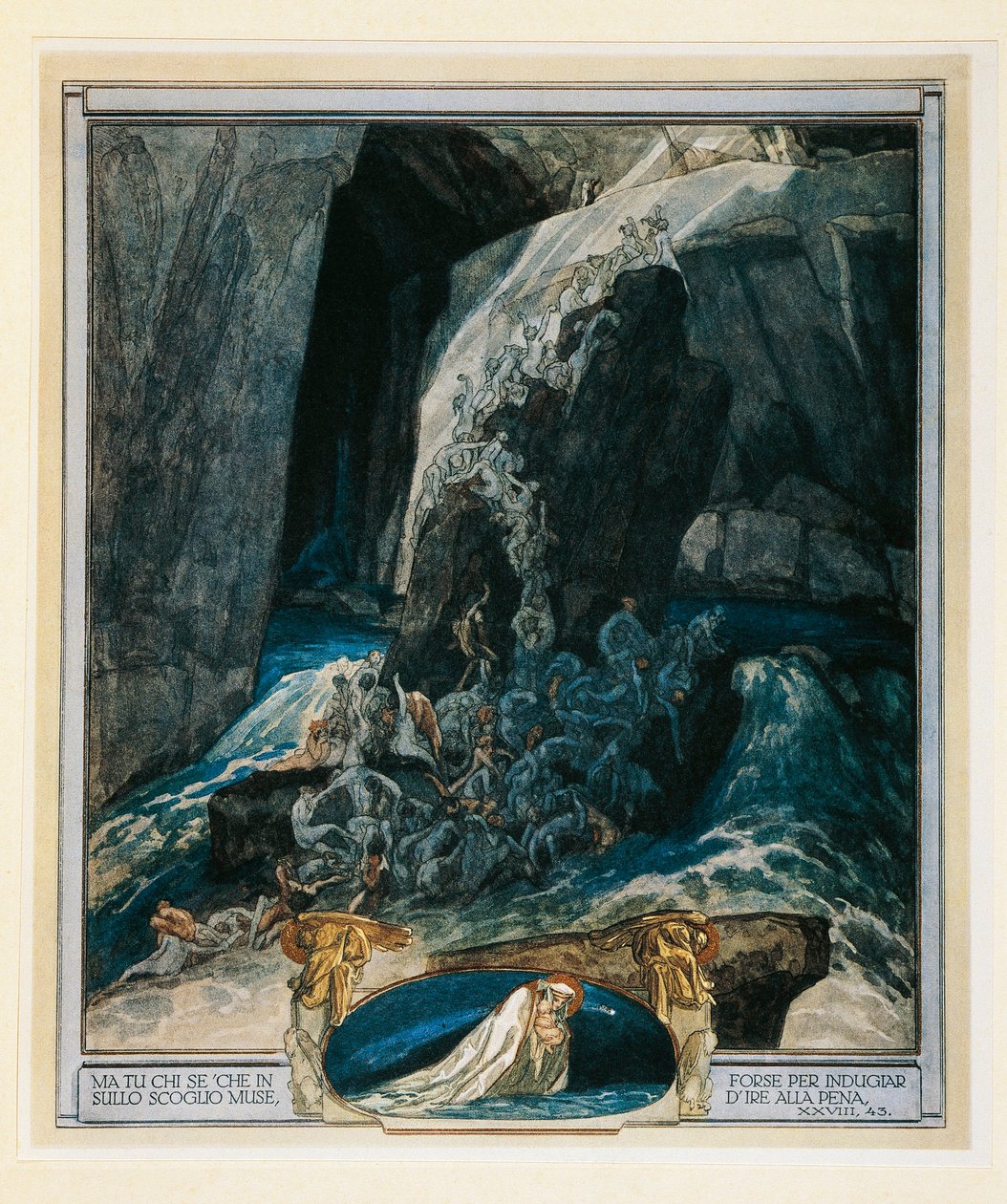 Østrig, Wien, Illustration af Dante Alighieris guddommelige komedie (Helvede, sang XXVIII) af Franz von Bayros af Franz von (1866 1924) Bayros