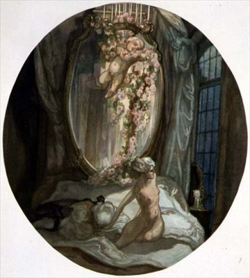 Kvinde på en seng af Franz von Bayros (1866 1924)
