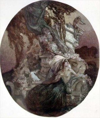 Kvinde med perler af Franz von Bayros (1866 1924)