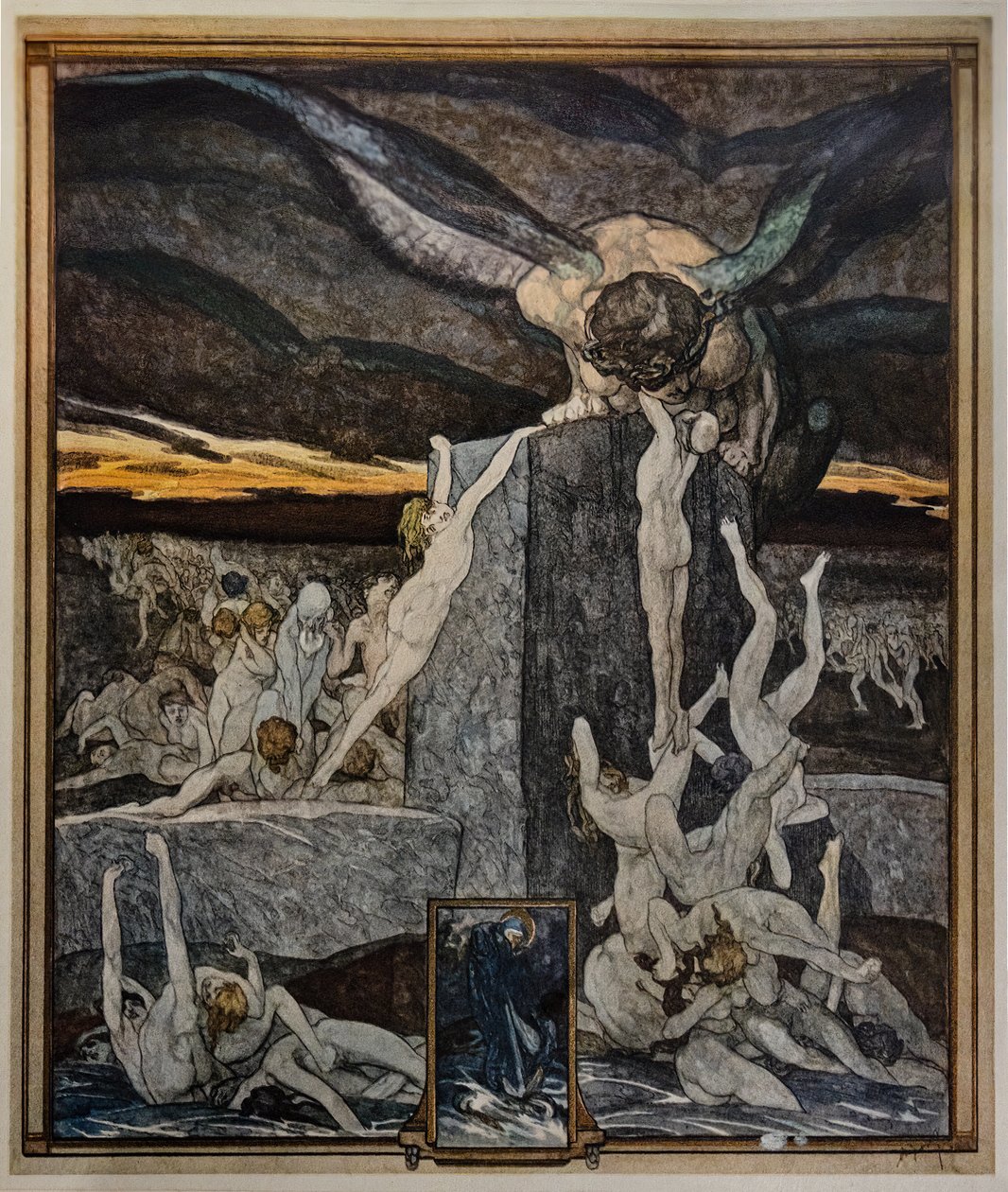 The Simoniacs, Helvede, canto XIX af Franz von Bayros (1866 1924)