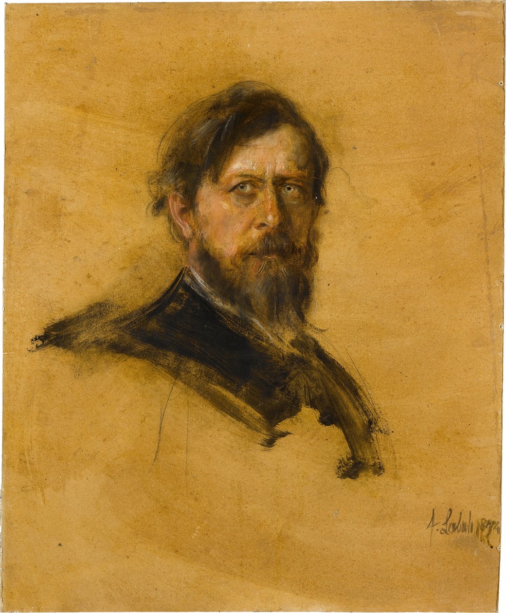 Portræt af Böcklin af Franz von Lenbach