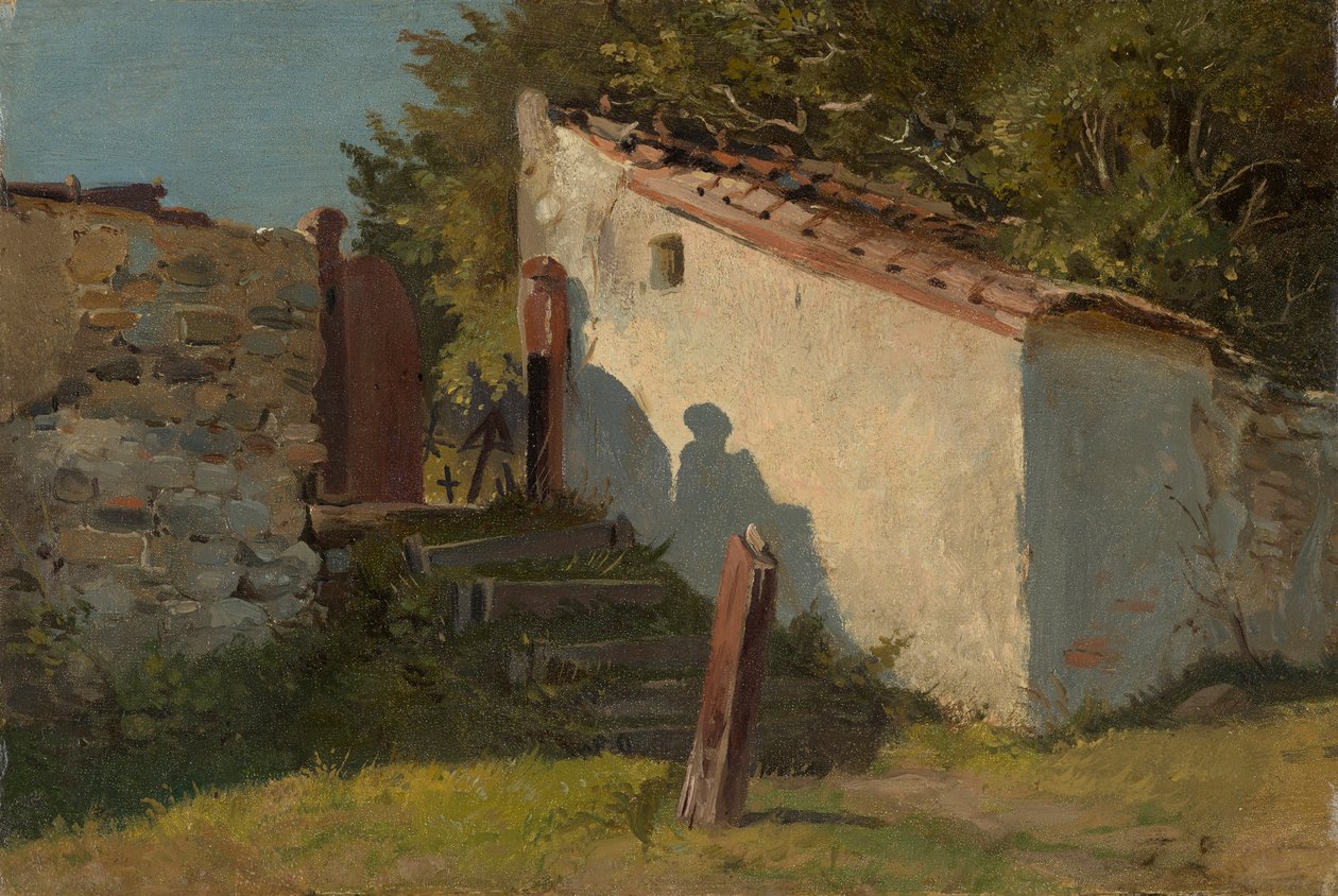 Indgangen til landsbykirkegården af Franz von Lenbach