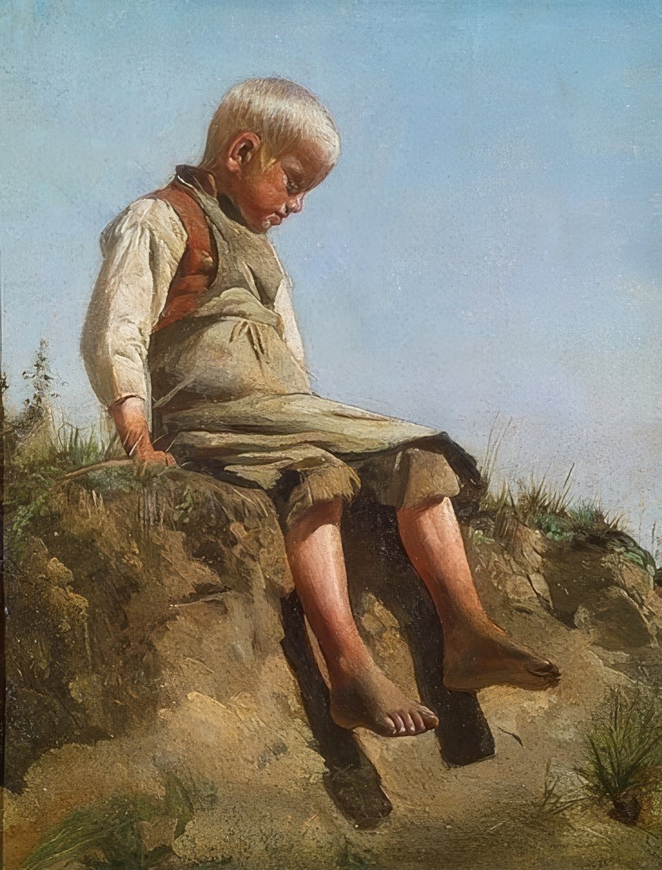 Dreng i solen. 1860 af Franz von Lenbach
