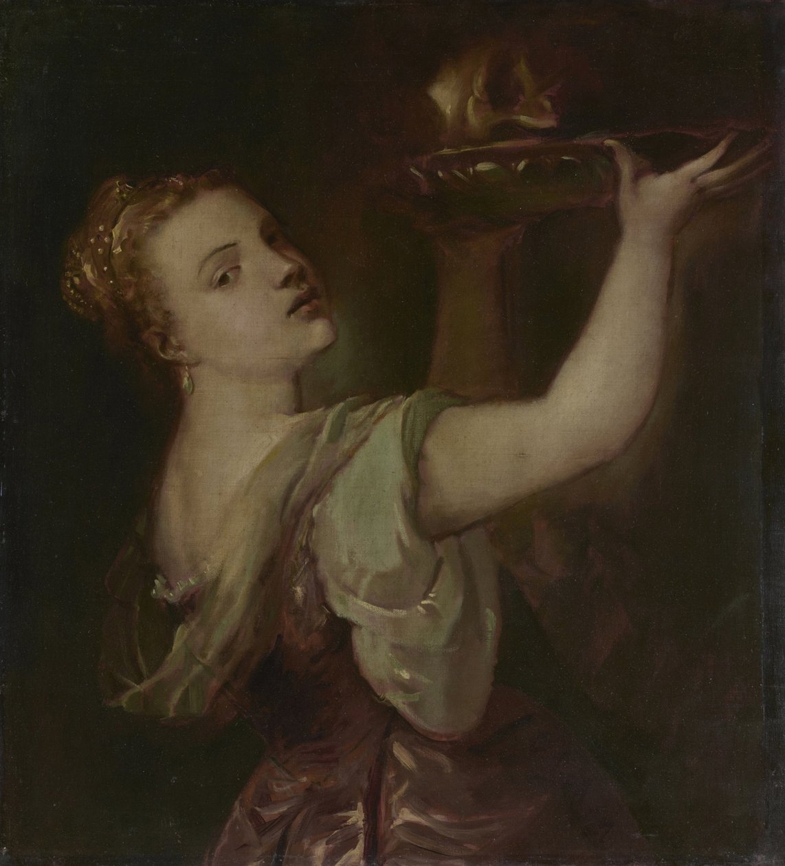 Kopi efter Tizian: Lavinia som Salome af Franz von Lenbach