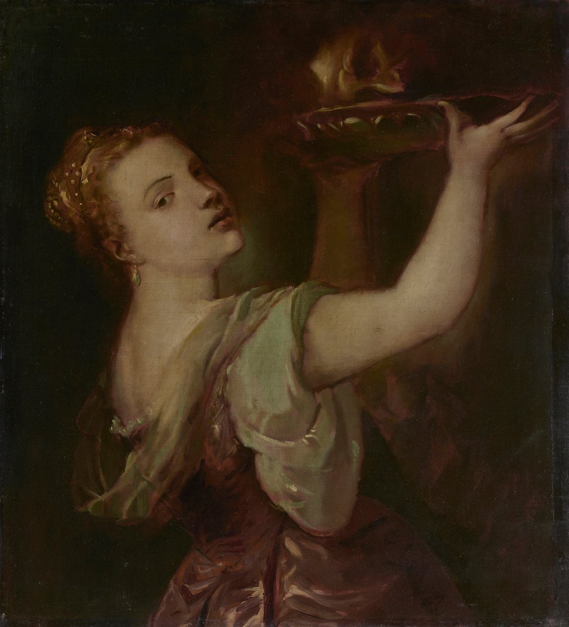 Kopi efter Tizian: Lavinia som Salome af Franz von Lenbach