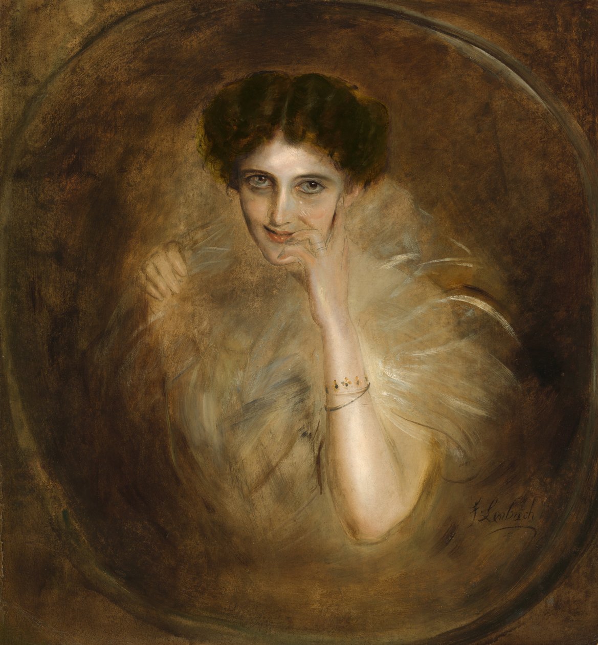 Lady Mary Victoria Leiter Curzon af Franz von Lenbach
