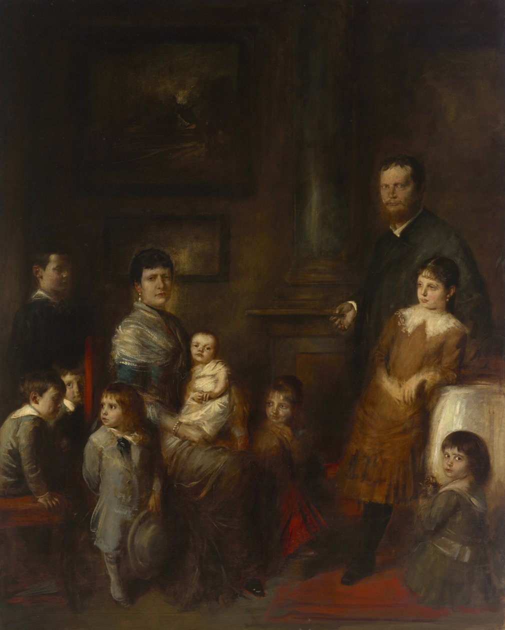 Ludwig Kronprins af Bayern med familie af Franz von Lenbach