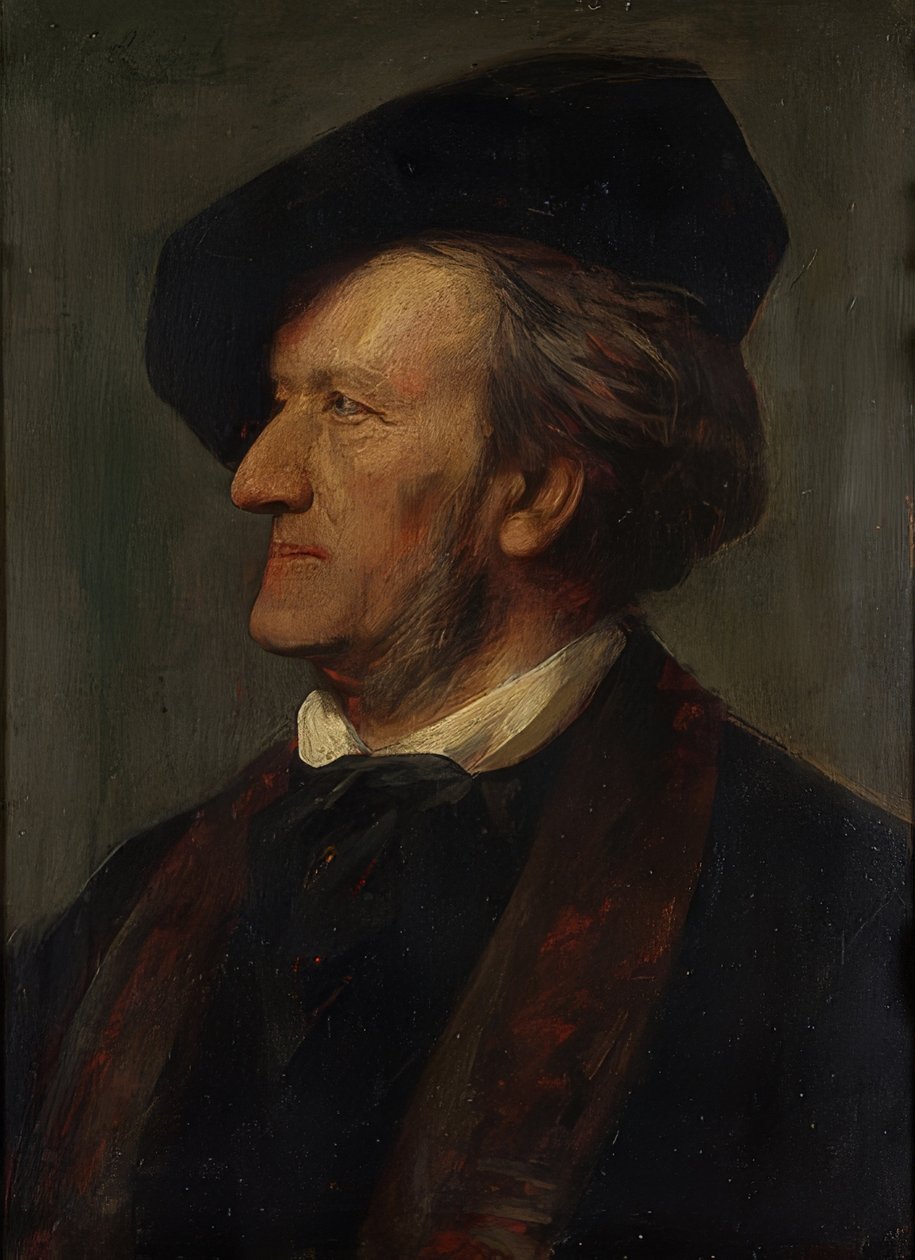 Portræt af komponisten Richard Wagner (1813-1883). 1871 af Franz von Lenbach