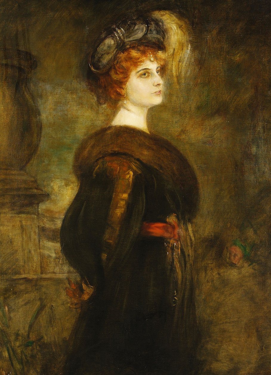 Portræt af Lily Merk, omkring 1902 af Franz von Lenbach
