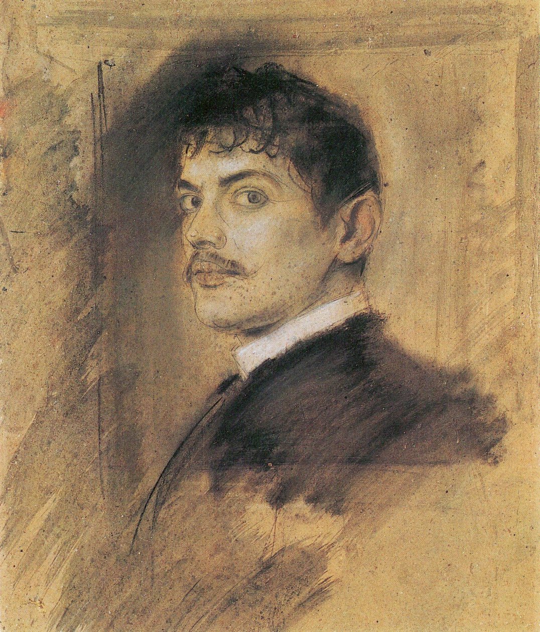 Portræt af Franz Stuck af Franz von Lenbach