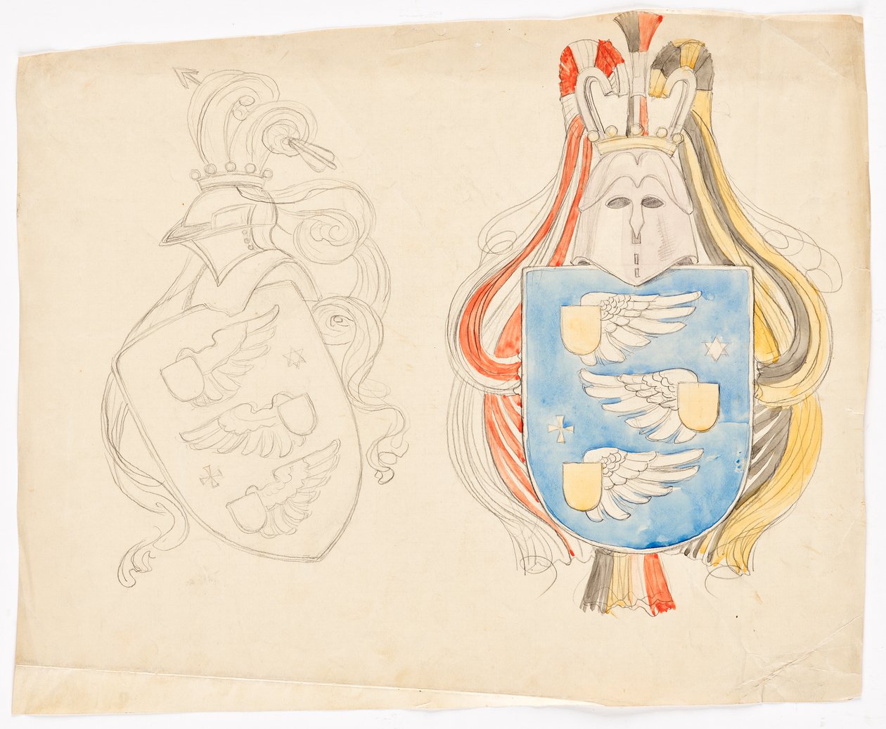 Design til et familievåben af Franz von Matsch