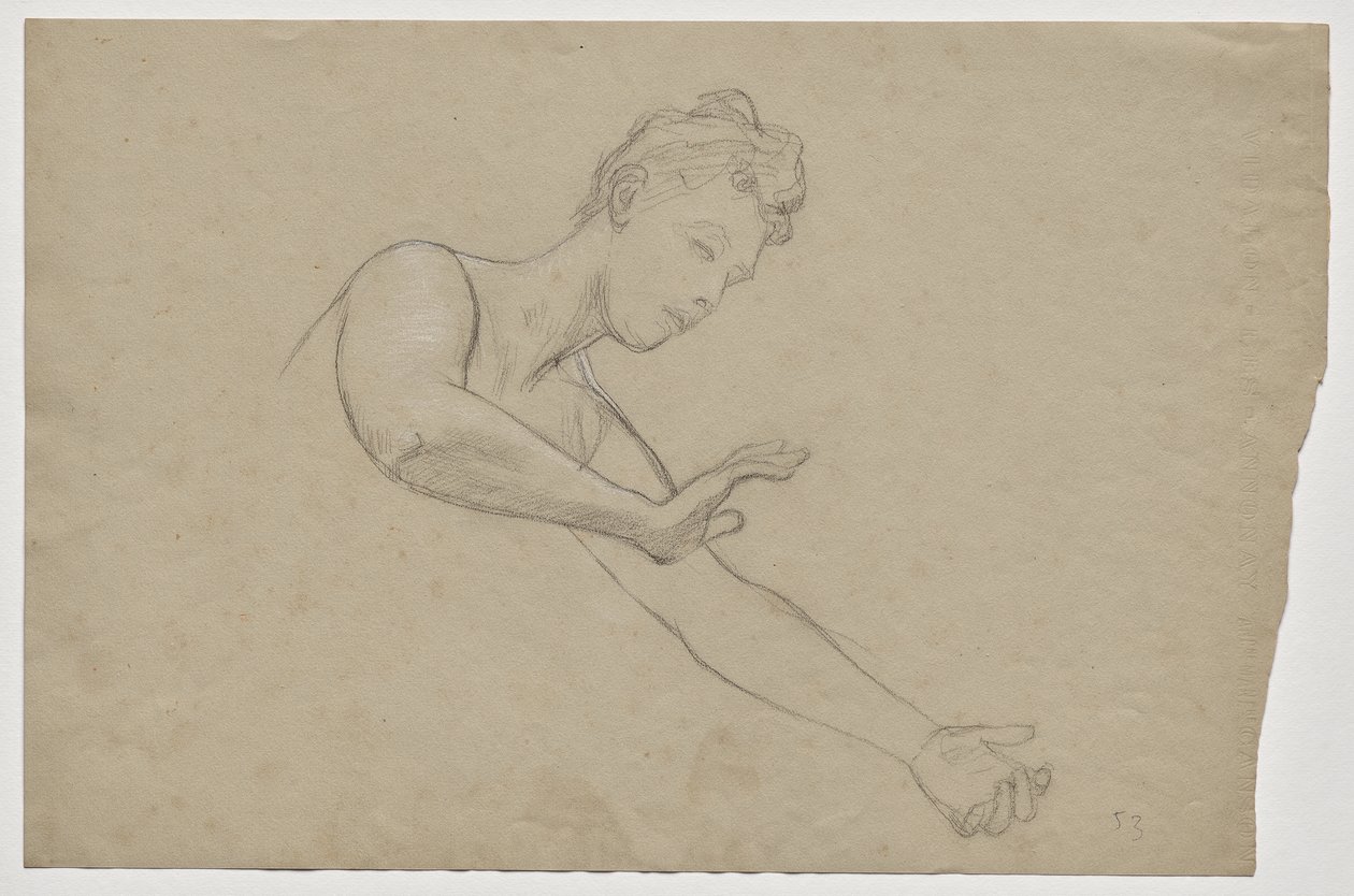 Figurstudie til fakultetsmaleriet "Teologi" af Franz von Matsch