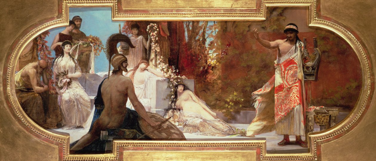 Det græske teater fra en serie om teaterhistorien til loftet på Burgtheater af Franz von Matsch