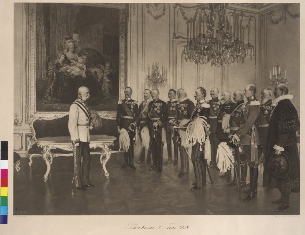 Besøg af den tyske forbundsfyrste den 8. maj 1908 på slottet Schönbrunn af Franz von Matsch