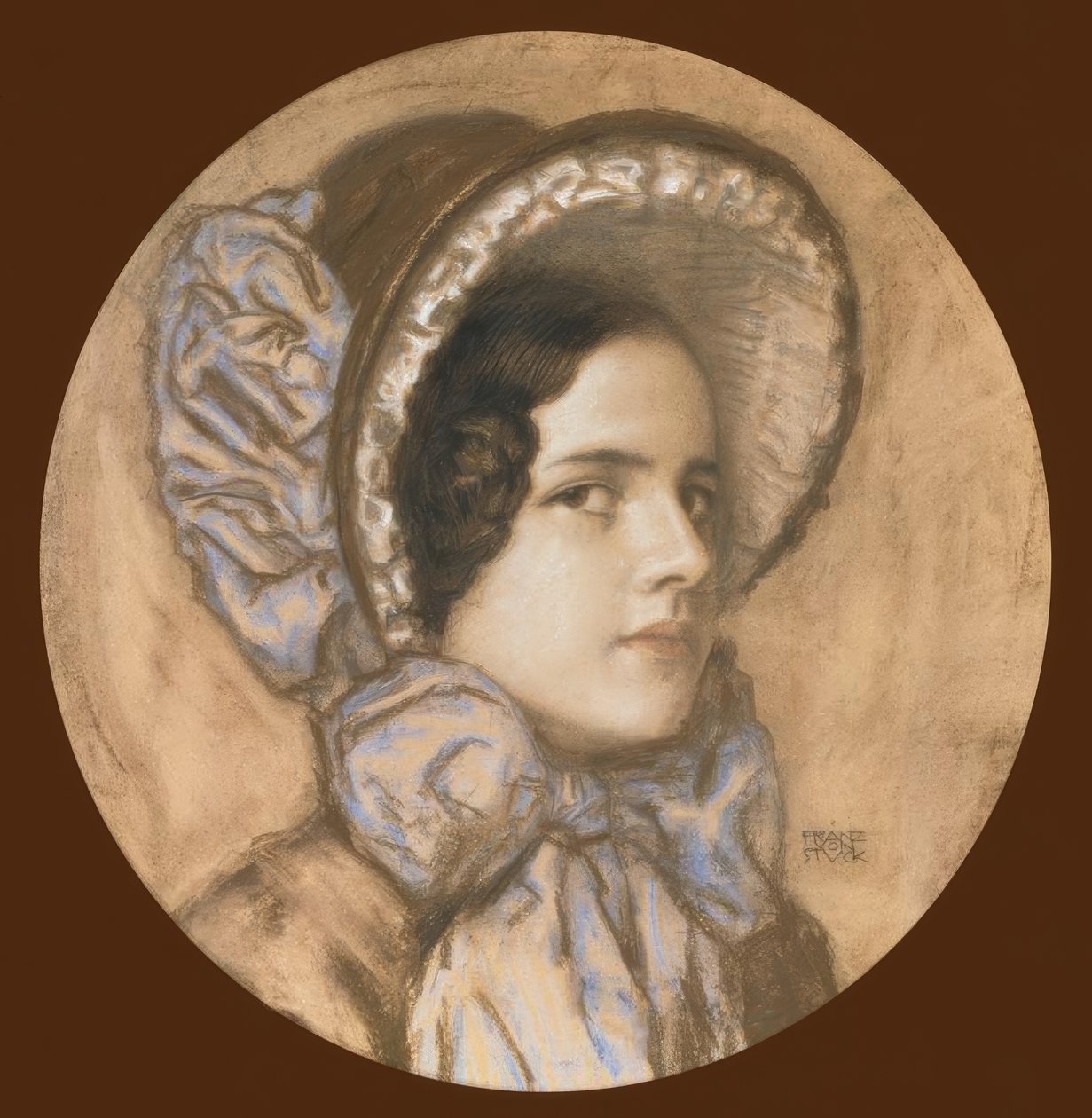 Franz v. Stukk, portræt af Mary / pastel af Franz von Stuck
