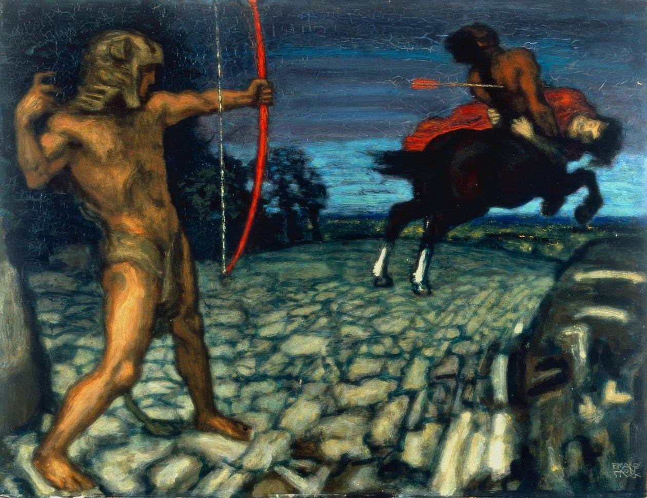 Hercules og Nessus af Franz von Stuck