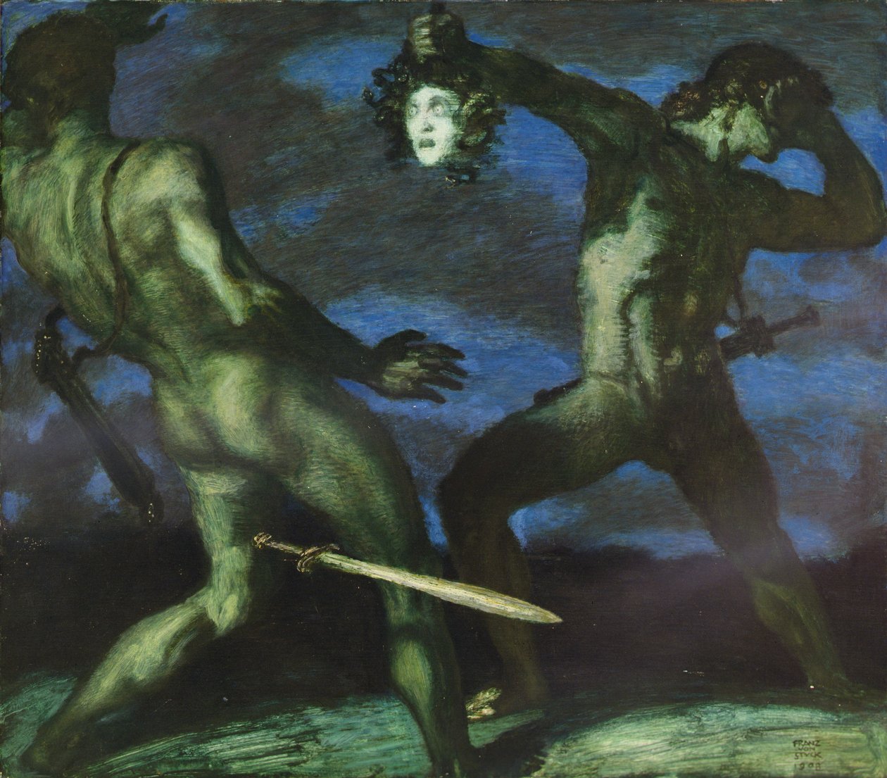 Perseus med Medusas hoved af Franz von Stuck