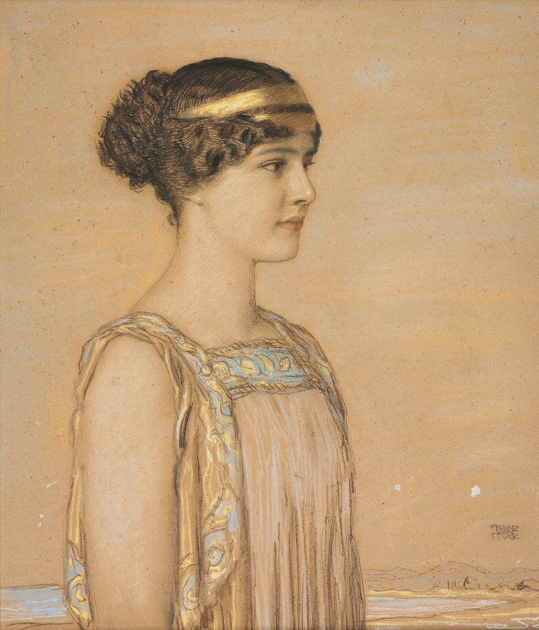Portræt af Maria i græsk kostume, 1910 af Franz von Stuck