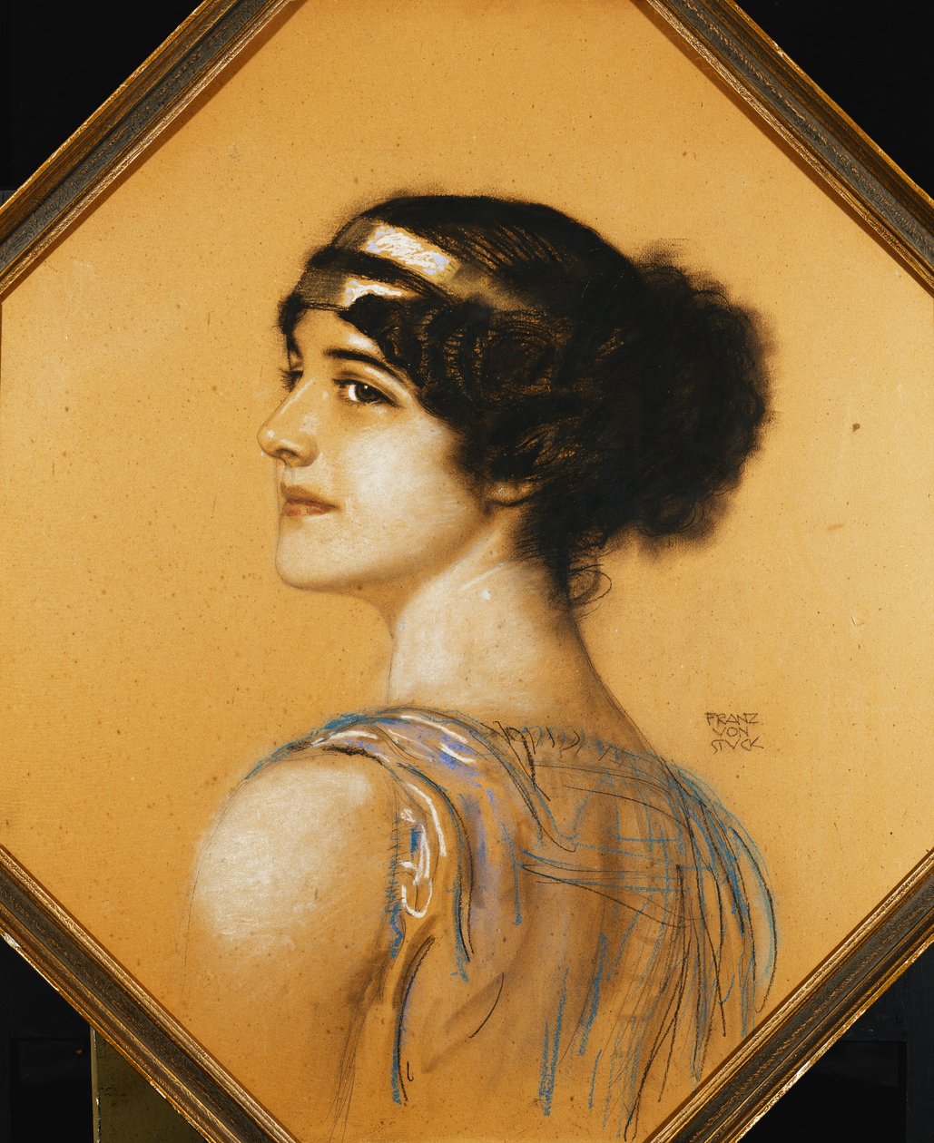 Portræt af kunstnerens datter, Mary, af Franz von Stuck