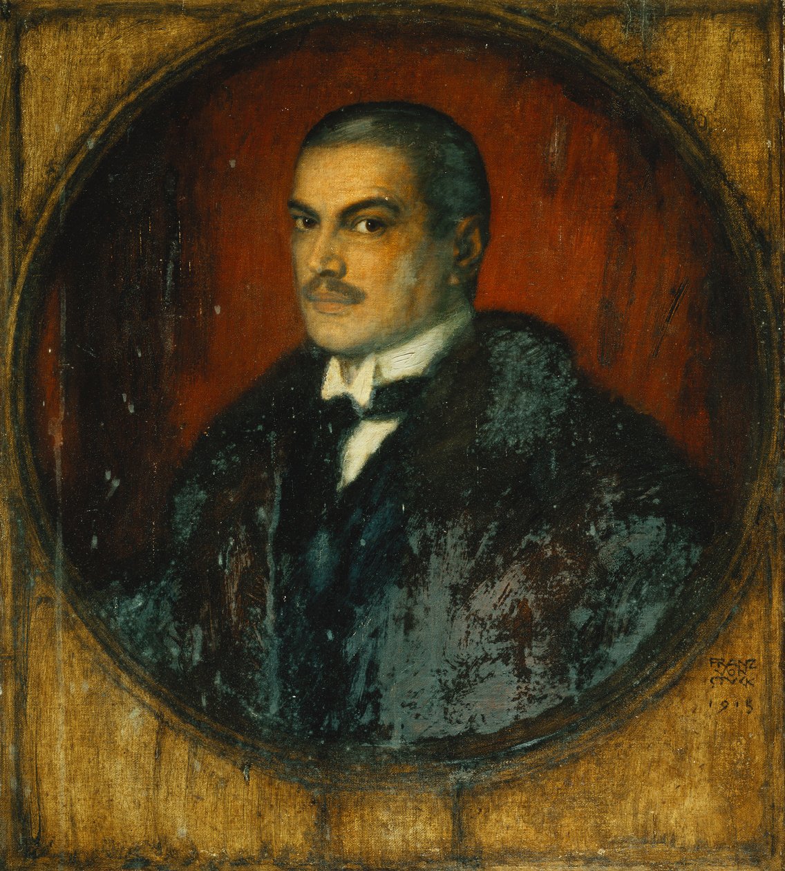 Selvportræt af kunstneren, halv længde, 1915 af Franz von Stuck