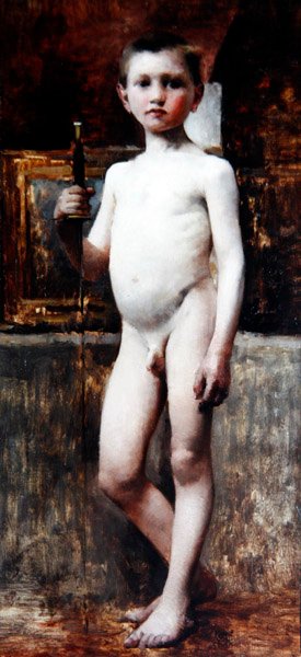 Ung dreng, ca. 1911 (olie på lærred) af Franz von Stuck