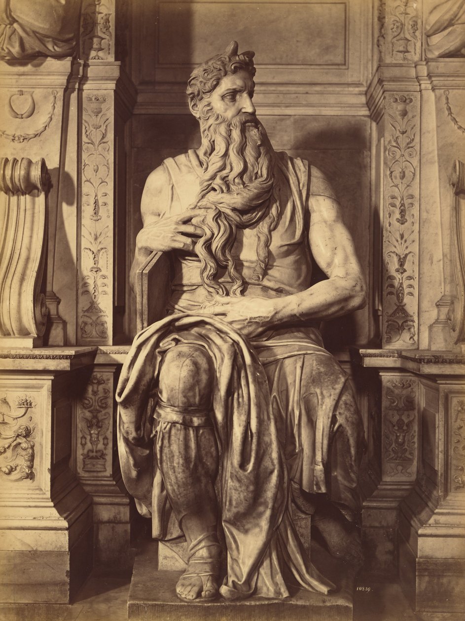 [Moise af Michael Angelo, central skulptur i Julius den Andens grav]. af Fratelli Alinari